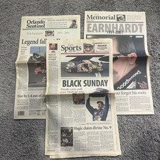 Dale Earnhardt Death Newspaper 2/19/2001 Orlando Sentinel Legend Falls Daytona Dale Earnhardt Death Newspaper 2/19/2001 Orlando Sentinel Legend Falls Daytona