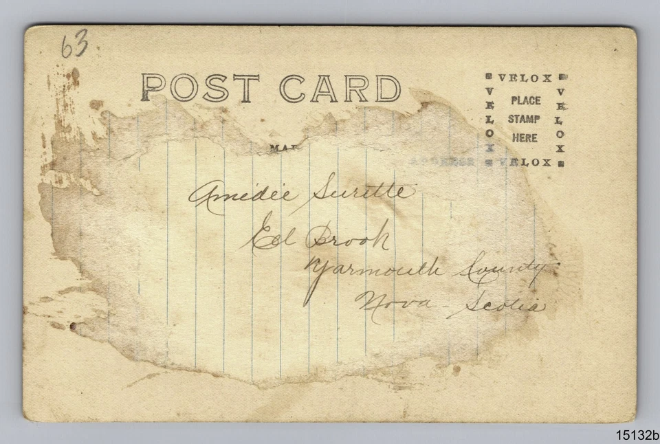 RPPC Poss (John) Amedee Surette Eel Brook Yarmouth County Nova Scotia Postcard - Image 2 of 4