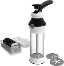 Heavy-Duty 14-Piece Cookie Press Set with Stainless Steel Discs and Storage Case