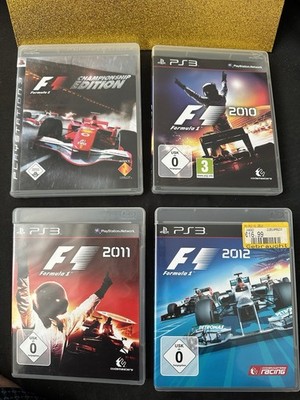 SONY PLAYSTATION 3 SPIELE KONVOLUT  ( 4x F1 FORMULA 1 ,2010,2011 & 2012 )