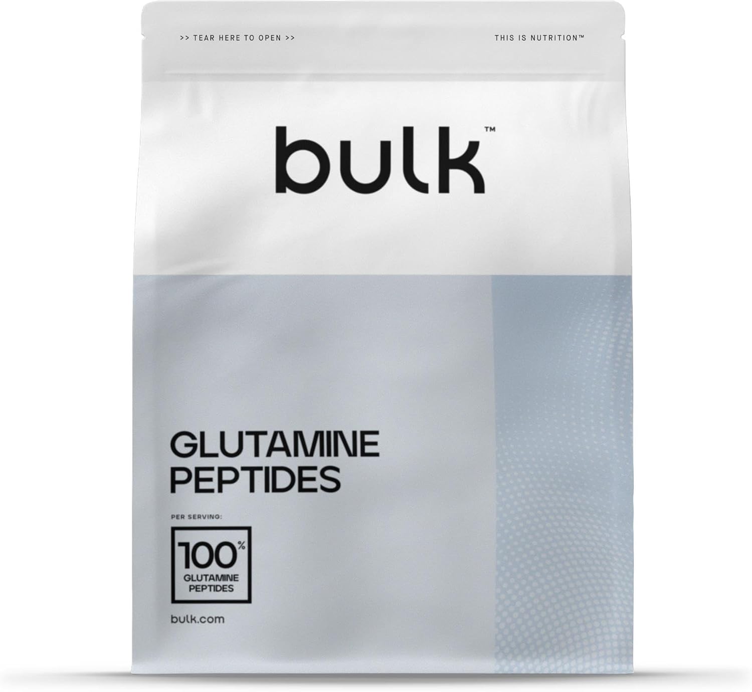 Bulk Glutamine Peptides Powder, 500 g, 166 Servings, Packaging May Vary