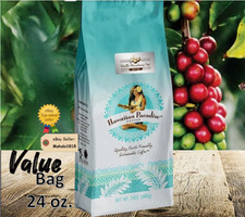 24 oz Hawaiian Paradise Coffee VANILLA MACADAMIA NUT Medium Roast Ground APG