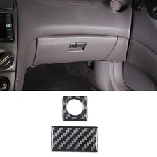 2PCS Carbon Fiber Interior Glove Box Handle Cover Trim For Toyota Celica