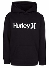 Hurley Core Fleece Pullover Hoodie Sweatshirt Little Boys Size 6 Black NWT 36