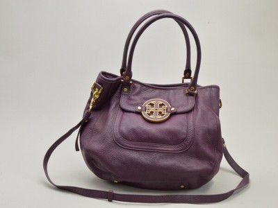Tory Burch TORY BURCH Bag 2WAY Shoulder Leather Purple Women u_s F 