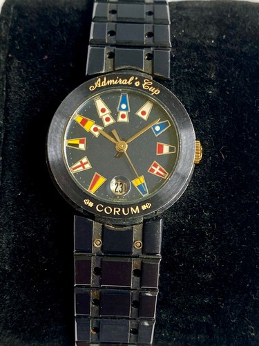 BLACK CORUM ADMIRAL'S CUP CALENDAR DAMEN COCKTAIL QUARZ SWISS MADE UHR - Bild 1 von 7