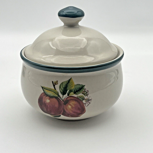 Casuals By China Pearl Apple Creamer & Sugar Set Of Two - Picture 11 of 17