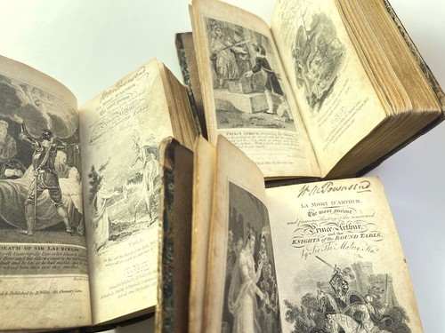 1816 Wilks LA MORT D'ARTHUR Malory 3 Vols. Engravings Knights of the Round Table - Picture 16 of 16
