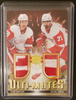 2021-22 ULTIMATE COLLECTION Tyler Bertuzzi Dylan Larkin ULTIMATES DUAL Patch /35