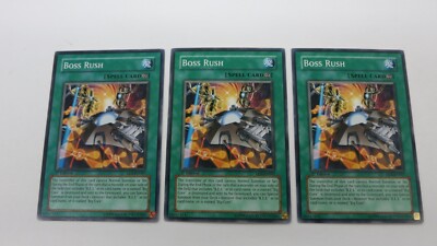 yugioh boss deck 3x BOSS RUSH SPELL PLAYSET 1ST EDITION EEN-EN047 COMMON YUGIOH NM /  UNPLAYED
