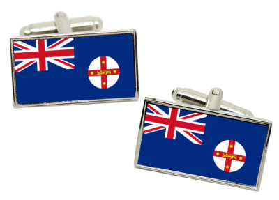 New South Wales, Australia Flag Cufflinks in Chrome Gift Box | eBay