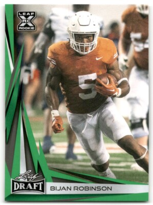2023 Leaf Draft Base V2 Green Bijan Robinson #B2-6 RC Texas Longhorns