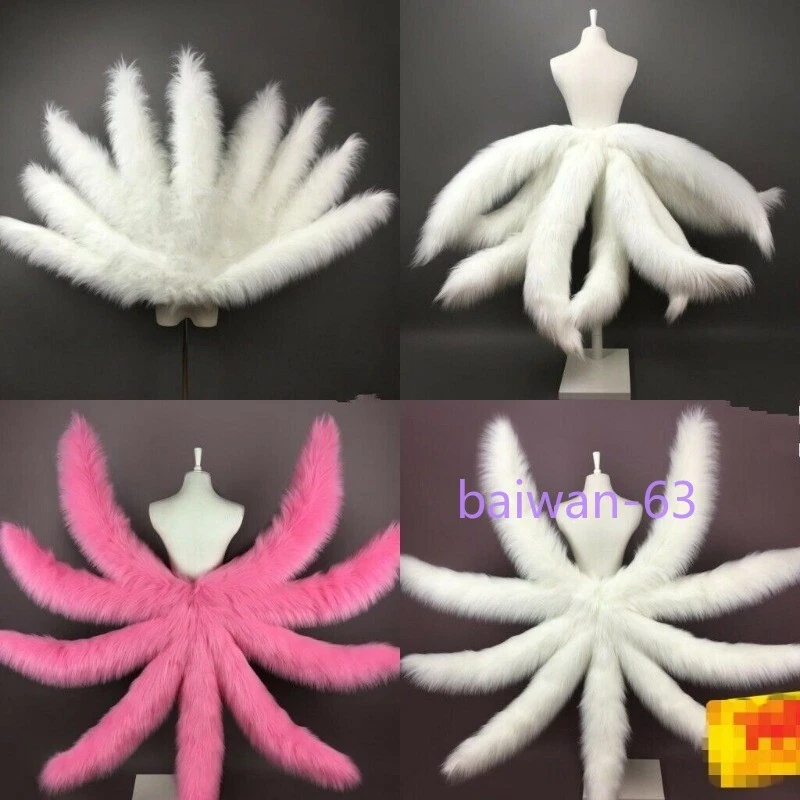 Juego Nueve Colas Cola de Zorro Forma Arbitraria Colas de Zorro Halloween Juegos con disfraces Accesorios Nuevo Foto 2 de 4