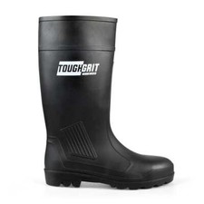Black Tough Grit Safety Wellington Boots Waterproof Toe Cap Weatherproof Wellie
