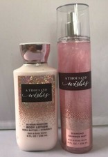BATH  BODY WORKS A THOUSAND WISHES DIAMOND SHIMMER MIST  BODY LOTION SET