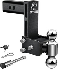 Tow Stow Adjustable Trailer Hitch Ball Mount 2.5 Receiver 7 Drop 15000 Gtw