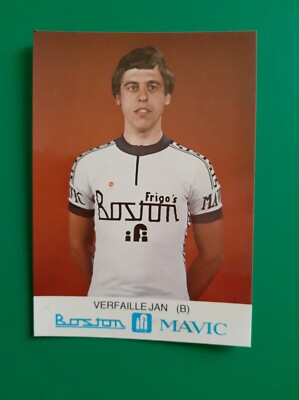 CYCLING cycling card JAN VERFAILLE team BOSTON IFI MAVIC 1980