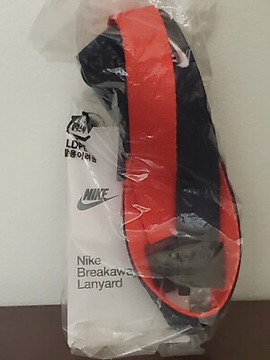 Nike Breakaway Lanyard w/ Swoosh Logo Reddish Orange Black