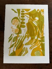 Camille Patha Original Watercolor Painting Abstract RARE