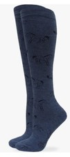 Wrangler Western Horse Riding Cowgirl Tall Boot Crew Socks 2pr Shoe Size 6-9