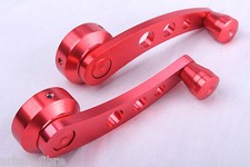 Red Aluminum Car Window/Door/Winder Crank Handles Alloy TA Universal Fit Racing