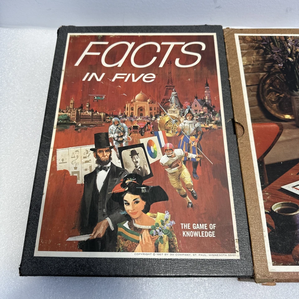 Lot of 2 Vintage 1960's 3M Book Shelf Games - Twixt & Facts in Five - Image 2 of 4