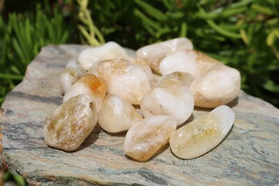Tumbled Citrine - Beautiful Coloring 1/2 LB (8oz.) Exact Lot US Seller! #0516G