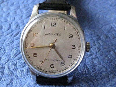 Vintage   Poljot 1 MChZ Kirovskie  Moscow 15J  Soviet  military style 1Q 1956s