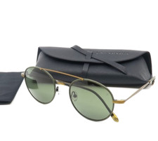 JOHN VARVATOS ARTISAN  V799 ROUND OLIVE BRONZE/GREEN LENS SUNGLASSES 52-21 JAPAN