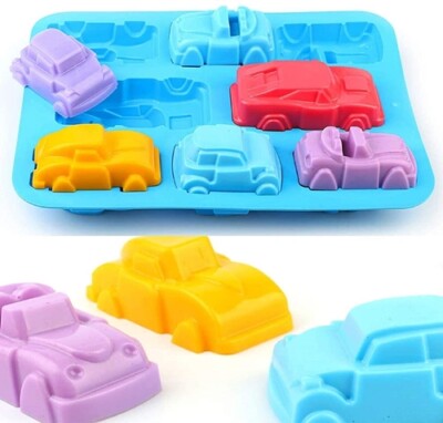 Silikon Autos Form 8 Sportwagen Cupcakes Fondant Pralinen Seife Kerze Harz