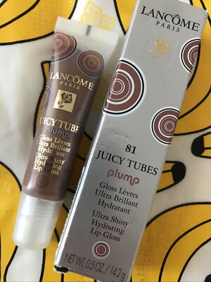  Lancome Juicy Tubes Lipgloss 81 Caramel Sorbet Brown Shine Plump Discontinued