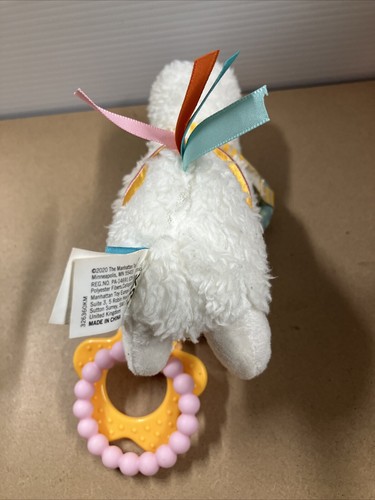 Manhattan Toy Plush White Llama Baby Toy Teether Rattle - Picture 11 of 11