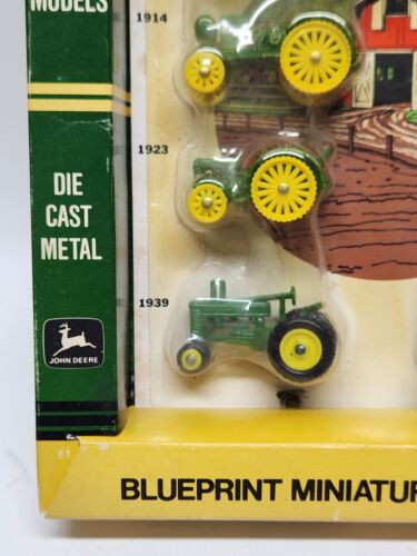 John Deere Historical Tractor Set Blueprint Miniatures Shadow Box By Ertl 1/64 - Picture 4 of 16