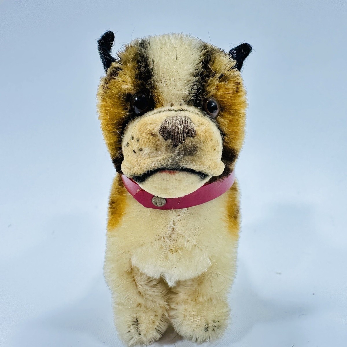 アンティークsteiff bully dog シュタイフブリー　ドイツ　超美品 Vintage STEIFF Original Mohair BULLY Dog 1310 Germany Toy 4” | eBay