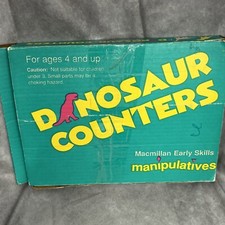 Macmillan Early Skills Dinosaur Counters Manipulative Ages 4  Up Vtg B14