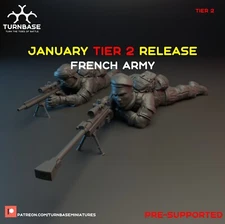 Turnbase Miniatures Modern French Army Snipers Zona Alfa Spectre 15mm 20mm 28mm