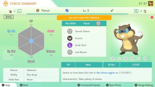 Shiny Spinda Furfrou Patrat Sonstige* "Home Locked" für Pokemon Home - Bild 5 von 13