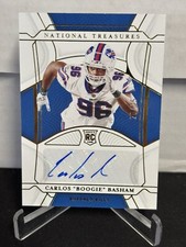 2021 National Treasures Carlos Boogie Basham Rookie Auto RC /25 SP Bills #119