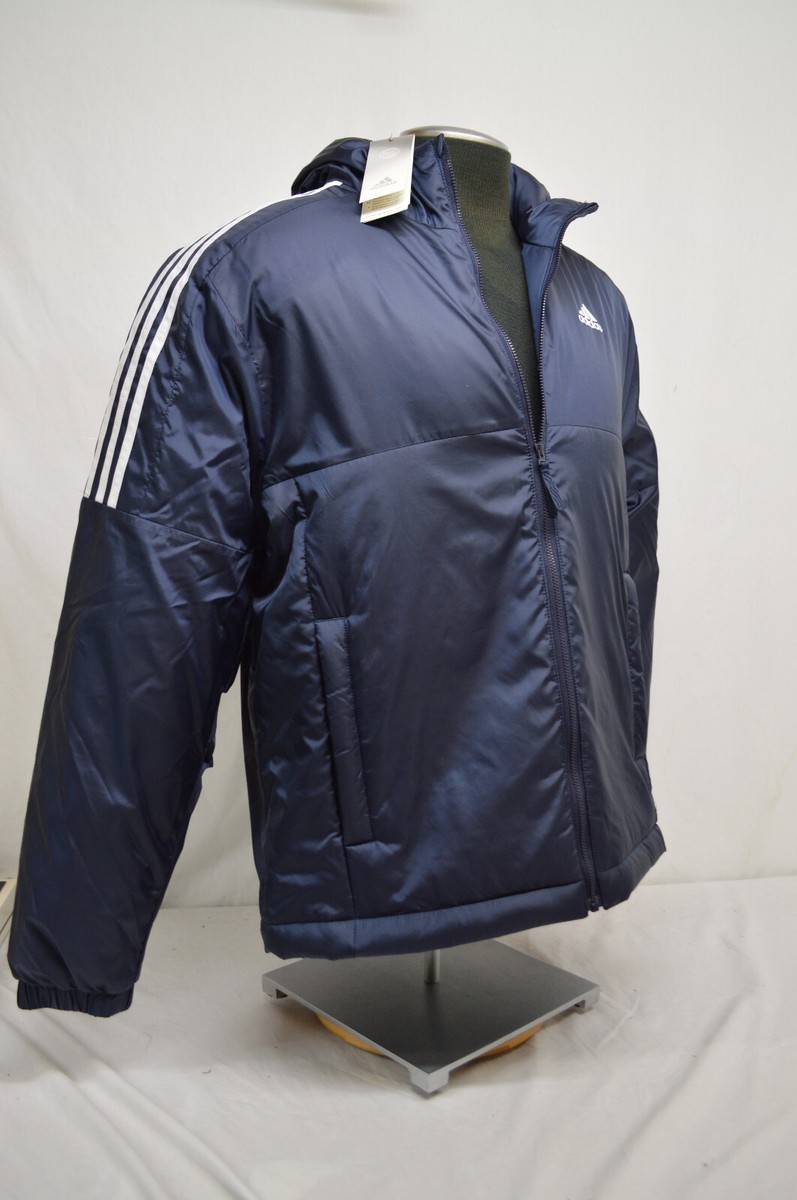 Adidas Essentials Insulated Hooded Puffer Jacket Men's Blue/White