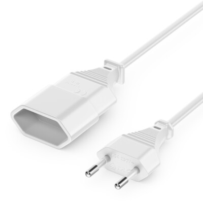 1m Verlängerungskabel Eurostecker Verlängerung Stromkabel Euro Strom Kabel Typ C