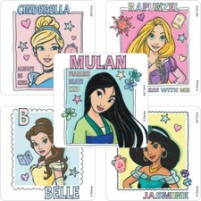 20 Disney Princess Scrapbook Stickers Party Favors Cinderella Belle Mulan