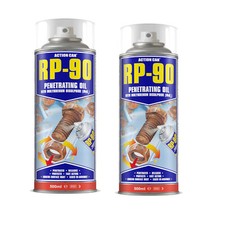 Pack Of 2 Action Can RP-90 Rapid Penetrating Oil Rusty Lubricates Cleans 500ml