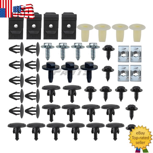 50Pcs Door Plastic Rivets Fastener Trim Panel Retainer Clips