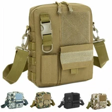 Tactical Molle Nylon Shoulder Bag Sling Backpack for Camping Hiking Military US