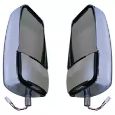 RV Chrome Deluxe Heated Remote & Manual Mirror Head Kit. Left & Right - Velvac