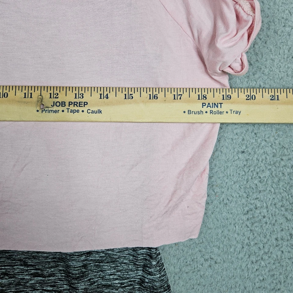 PURE GOOD 女式粉色灰色短袖上衣 M 码 — 第 4/4 张图片