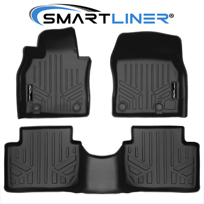 SMARTLINER Custom Fit Floor Mats 2 Row Liner Set OEM TPE 2019-2025 Mazda 3 (AWD)