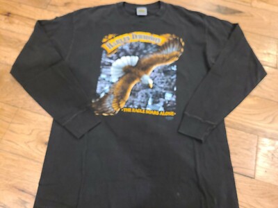 Vintage 1980s Harley Davidson Eagle Soars Alone 3D Emblem L Long