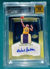 Kareem Abdul Jabbar 2018-19 Panini Dominion Signatures Auto PATCH GOLD #/5 HOF