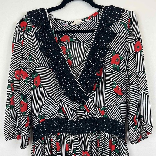 Vintage 1980er Jahre Susan Freis gemischter Druck Kleid - Bild 3 von 6
